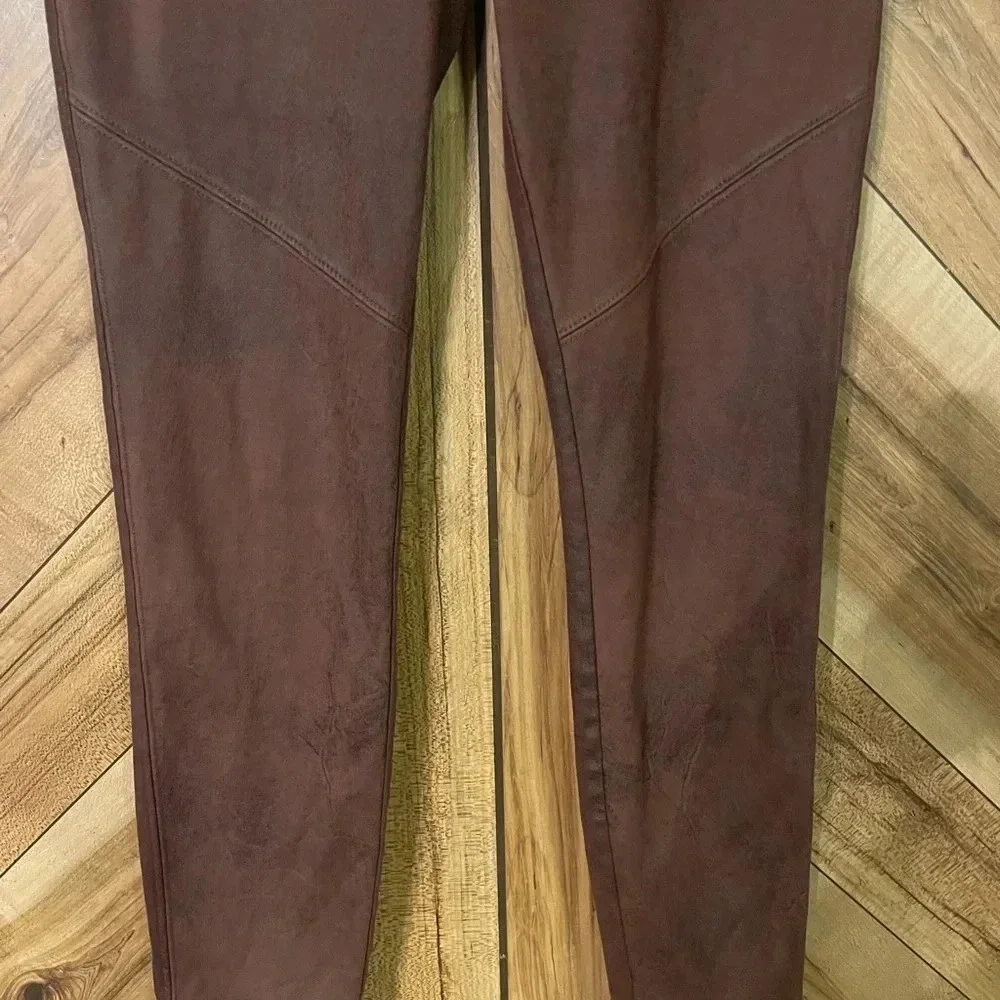 Free People Size 27 Wine Faux Leather Leggings